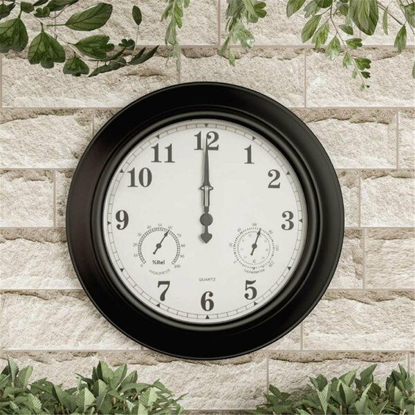 Epochshift Wall Clock Thermometer-Indoor Outdoor Decorative - 18 in. EP3881496